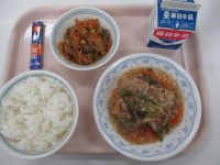 厚揚げのあんかけ　糸こんソテー　ふりかけ