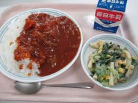 ハヤシライス　ポパイサラダ