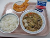 八宝菜　いかの天ぷら