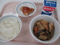 鶏の梅肉焼き　野菜の炊き合わせ