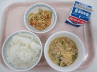 親子煮　ごま酢和え