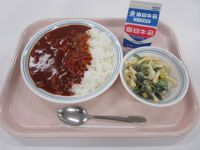 ハヤシライス　ポパイサラダ