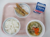 塩ちゃんこ汁　ささみの磯辺揚げ