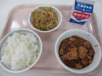 麻婆豆腐　中華サラダ