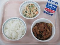 厚揚げのみそ炒め　ごまネーズサラダ
