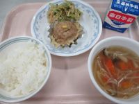 ジャンボシューマイ　ツナのごまドレサラダ　春雨スープ