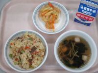 きんぴら寿司　ちくわのかき揚げ　すまし汁