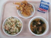 きんぴら寿司　ウインナーのかき揚げ　そうめん汁