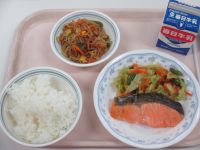 鮭の塩焼き　おかか和え　糸こんソテー