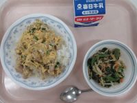 親子丼　ごま和え