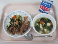 ビビンバ　わかめスープ