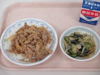 豚丼　酢の物