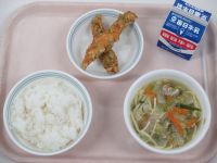 塩ちゃんこ汁　ささみの磯辺揚げ