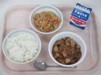 マーボー豆腐　ごま酢和え