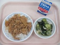 焼き肉どんぶり　酢の物