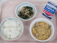 親子煮　ごまあえ