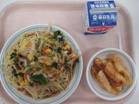 冷やし中華そば　フライドポテト