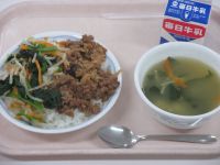 ビビンバ　わかめスープ