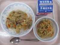 中華丼　ごま酢和え