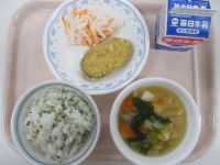 菜飯　さつま芋の天ぷら　紅白なます　雑煮