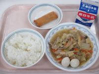 八宝菜　揚げ春巻