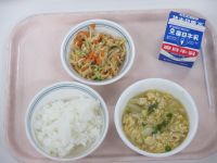 親子煮　ごま酢和え