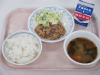豚の生姜焼き　みそ汁