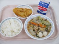 八宝菜　いかのサラサ揚げ