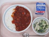 ハヤシライス　ポパイサラダ