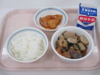 鶏の梅肉焼き　野菜の炊き合わせ