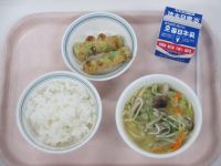 塩ちゃんこ汁　ちくわの磯辺揚げ