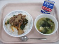 ビビンバ　中華スープ