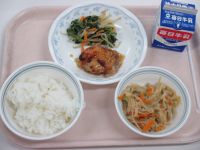 鶏肉の照り焼き　ごま和え　切り干しの煮物