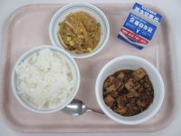 麻婆豆腐　春雨サラダ