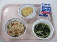 きんぴら寿司　すまし汁　さつまいもの天ぷら