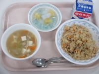 やきめし　中華スープ　サイダーゼリー