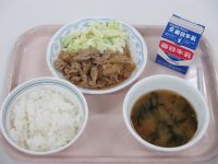 豚肉の生姜焼き　みそ汁