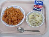 チキンライス　ジャーマンポテト