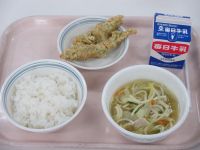 塩ちゃんこ汁　ささみの磯辺揚げ