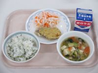 菜めし　さつま芋天ぷら　紅白なます　雑煮