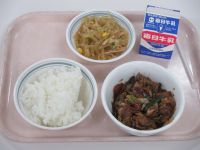 厚揚げのみそ炒め　春雨サラダ