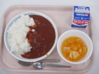 ハヤシライス　フルーツポンチ