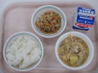 親子煮　ごま酢和え