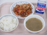 酢鶏　春雨スープ