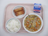 八宝菜　揚げ春巻