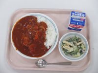 ハヤシライス　ポパイサラダ