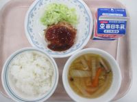 豆腐ハンバーグ　野菜スープ