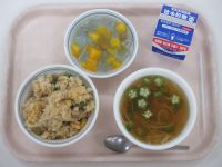 そぼろご飯　たなばた汁　サイダーゼリー