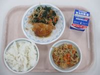 鶏肉の照り焼き　ごま和え　切り干しの煮物