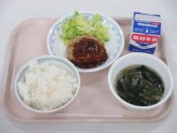 豆腐ハンバーグ　野菜スープ